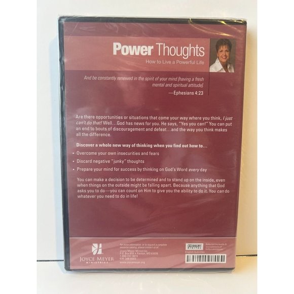 DVD - Joyce Meyer Power Thoughts Live a Powerful Life NEW & Sealed - Picture 2 of 2